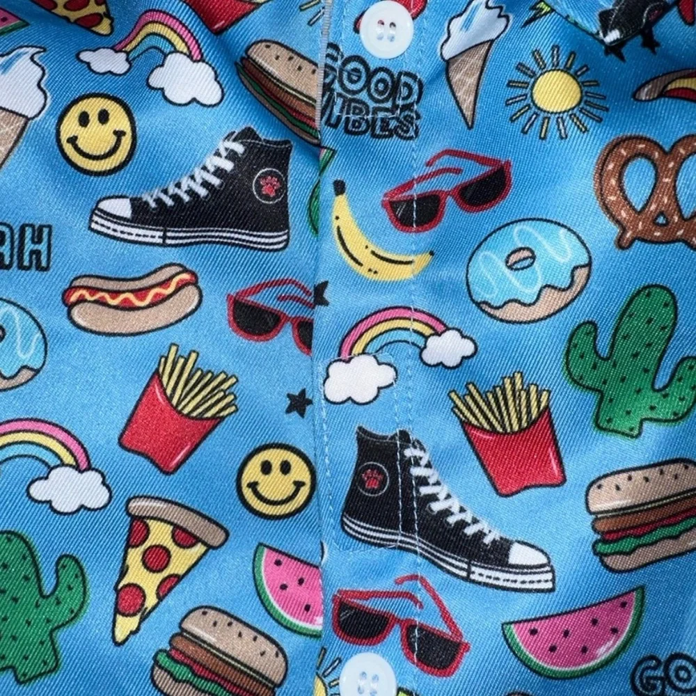 Blue Dog Clothing with Playful Design - Picture 3 of 10